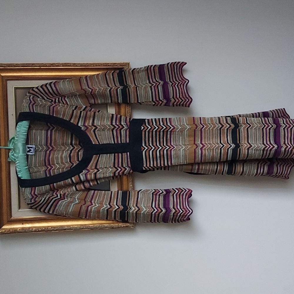🇮🇹Classic style! Beautiful Chic M Missoni Multi Colored Knit Midi length dress🇮🇹